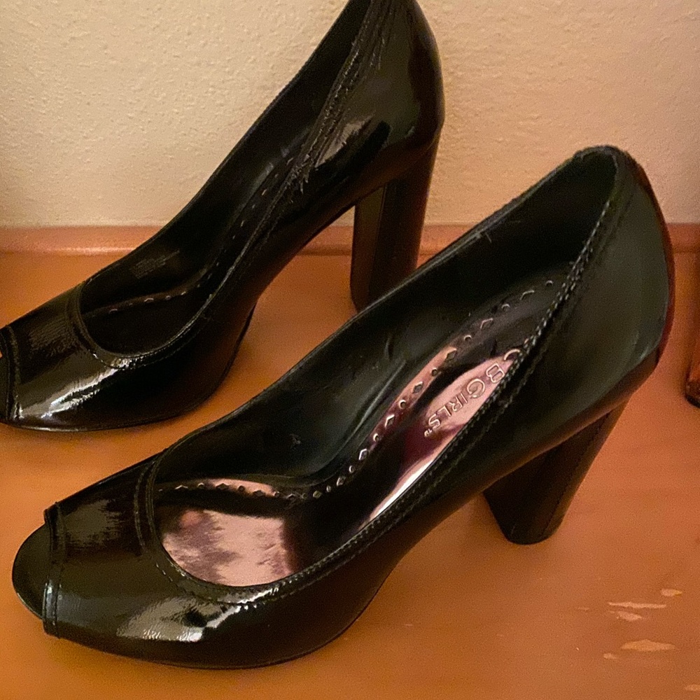 BCBG  Girls Patent Peep Toe Heels!
